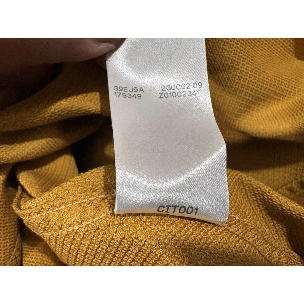 Gucci Mens Yellow Gold Long Sleeve Button Shirt Casual Cotton Sz 39 Italy Stain